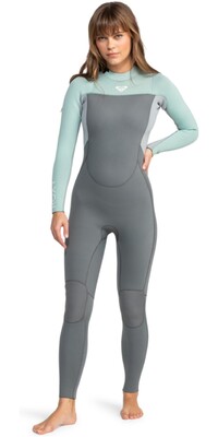 2025 Roxy Womens Prologue 4/3mm Back Zip Wetsuit ERJW103167 - Ice Green